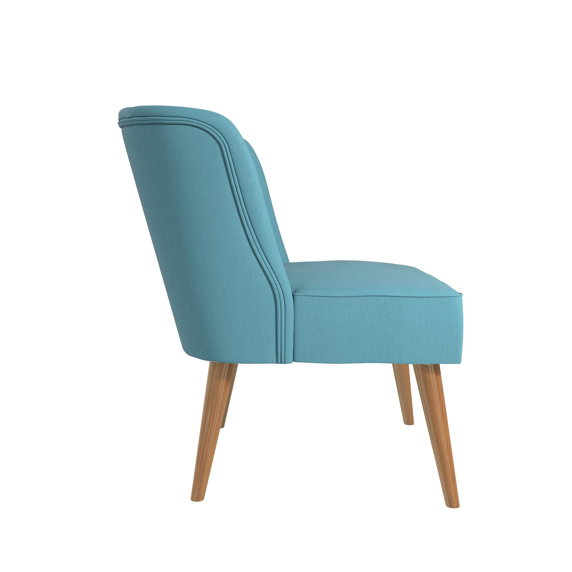 Novogratz Brittany Accent Chair Light Blue Linen Walmart