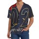 thumbnail image 1 of Fotbe 2025 New Year 2 Camisa Estampada de Manga Corta para Hombre, Casual de Verano, Estilo Playero, Sin Arrugas-Small, 1 of 5