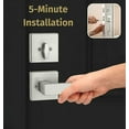 thumbnail image 3 of Mega Handles Entry Door Lock Set, Modern Single Cylinder Handle for Entrance - 5 Inch (Pack of 2), 3 of 4