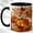 Black, variant on Sunflower Pumpkin Coffee Mug, Autumn Harvest Mug, Ceramic 11 oz