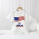 thumbnail image 2 of Gibobby Blusas Para Niños Elegantes Camisetas con estampado de texto del Día del Trabajo para niños pequeños, camiseta con la bandera americana, camisetas de manga corta patri(Blanco, 4-5 Años), 2 of 5