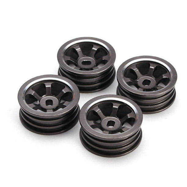 Ruedas de metal llantas 1:28 Hubs de neumáticos Actualizar repuestos Reemplazo de modificación para WLTOYS P929 P939 K969 K979 K989 Tipo 4 4 piezas Methold FN009854-04