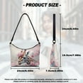 thumbnail image 7 of Kuiaobaty Giraffe Rose Print Shoulder Purse for Women Cute Vegan Leather Underarm Sling Bag with Zipper Closure Durable Small Hobo Purse Tote for Travel & Work Pink, 7 of 7
