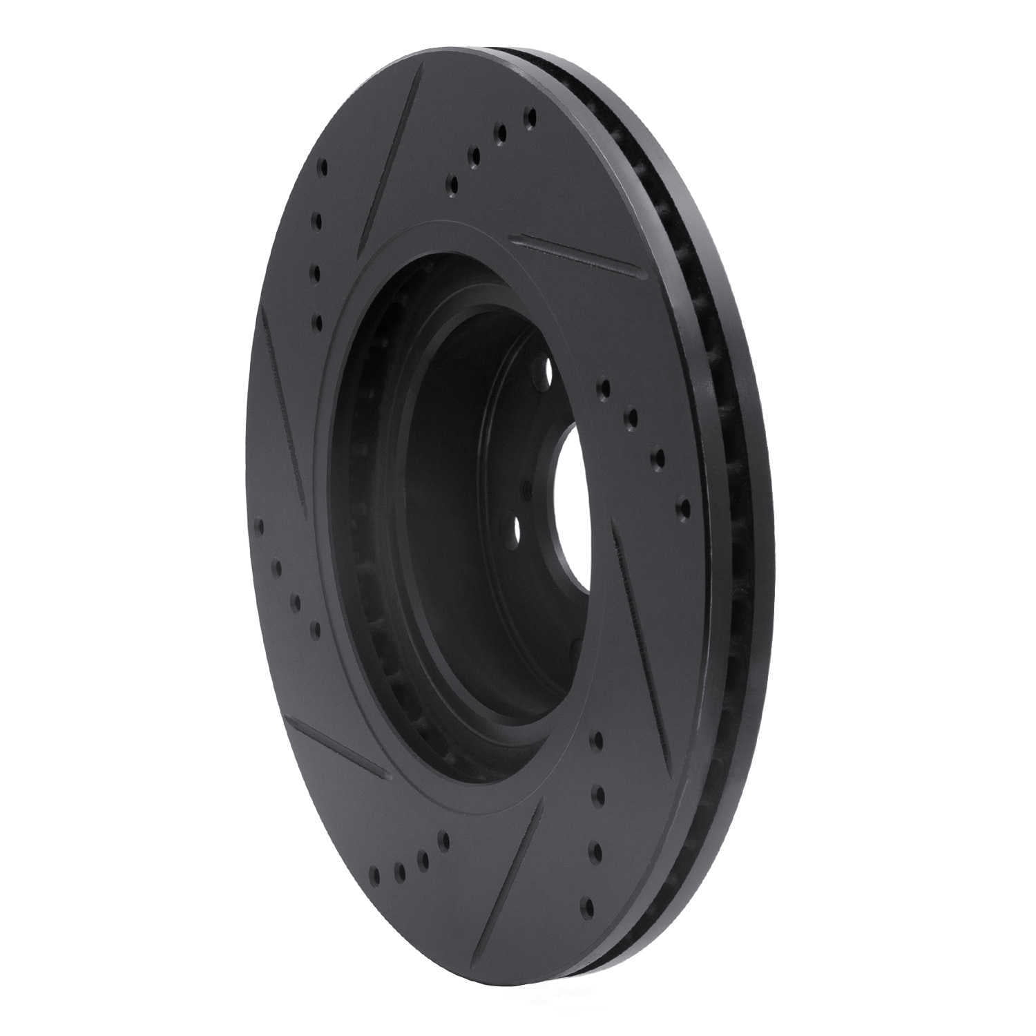 Dynamic Friction Company 633-13034R DFC Brake Rotor - Drilled And Slotted - Black