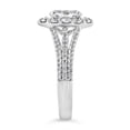 thumbnail image 4 of Spot Jewel 14K White Gold Plated Ring - 1.6 Ct Oval Cut Diamond Rings - EngageHimt Halo Rings for WoHim - Multi Stone Anniversary Rings - Split Shank Gorgeous Anniversary Gift, 4 of 7