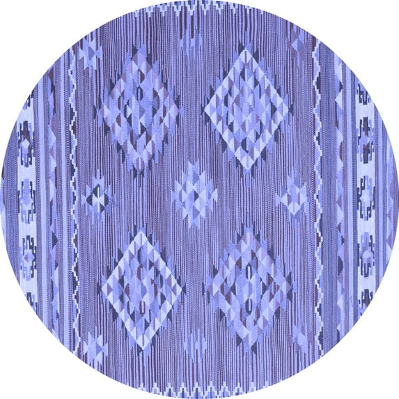 Ahgly Company Indoor Round Persian Blue Traditional Area Rugs, 8' Round