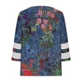 thumbnail image 5 of Nouveaux Hauts pour Femmes 2023 Grande Taille Mode Col Rond Décontracté Manches Longues Chandail Imprimé Hauts Blouse Chemise à Manches Longues pour Femmes, 5 of 5