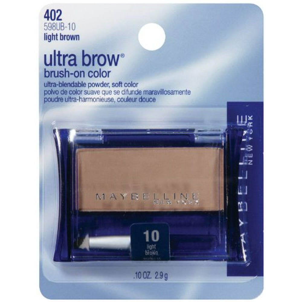 Maybelline New York UltraBrow Brow Powder, Shade 10 Light Brown, 0.1