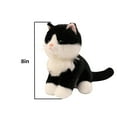 thumbnail image 4 of Black Cat Plush Doll-Realistic Stuffed Kitten Plush Toy Cute Soft Cat Surprise Pillow Birthday Gift, 4 of 6