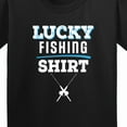 thumbnail image 4 of Inktastic Lucky Fishing Shirt Funny Fisherman Youth T-Shirt, 4 of 5
