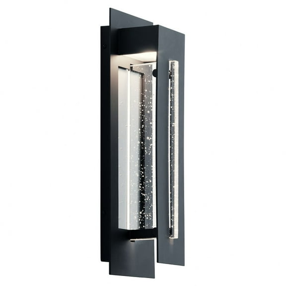 49945BKTLED Kichler Lighting River Path - 7.5W 1 LED Medium Outdoor Wall Lantern - 5.5 inches wide-Textured Black Finish