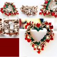 thumbnail image 5 of Broches de flores de corazón de cristal para mujer GeweYeeli PS9567-00, 5 of 5