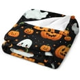 thumbnail image 4 of YZEGDCH Halloween Blanket Super Soft Warm Lightweight Throw Blanket with Pumpkin and Ghost, Home Cute Cozy Throw for Halloween Decor Gifts for Kid Women Men, Under 5, 4 of 5