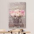 thumbnail image 3 of Aaheei Canvas Print Wall Art Retro Vintage Faded Pink Roses in Trolley Floral Botanical Photography Realism Chic Scenic Relax/Calm Multicolor Cool for Living Room, Bedroom, Office, 3 of 3