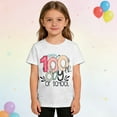 thumbnail image 3 of Coerni Boys Girls Happy 100 Days of School Prints Tee Kids 100th Day of School T-Shirt Top Casual Short Sleeve Outfits, 3 of 3