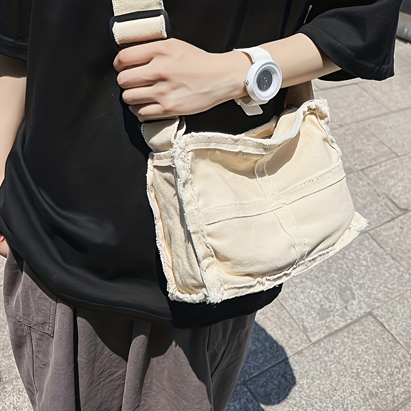 Minimalist Solid Color Beach Satchel Bag, Lightweight Versatile Summer ...