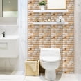 thumbnail image 3 of Set of 10 3D Waterproof Wall Panel Peel and Stick Faux Brick Texture Self-Adhesive Wall Tiles Stickers Easy DIY PVC Wall Paper for Modern Spaces 30CMx30CM Type 1, 3 of 10