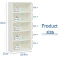 thumbnail image 3 of blini 5-Shelf Tall Bookcase White Wooden Bookshelves 33in Wide Floor Standing Display Storage Shelves 70 in Tall Bookcase for Home Office, Living Room, Bed Room, 3 of 8