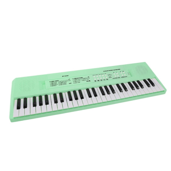 Teclado De Piano Electrónico Multifuncional De 54 Teclas, Con Micrófono Con Cable Para Aprendizaje Y Grabación De Música Para Niños