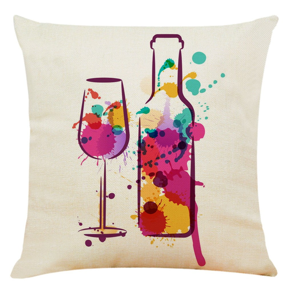 wine pillow covers