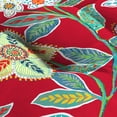 thumbnail image 6 of Jordan Manufacturing 18" x 18" Leathra Red Floral Square Tufted Contoured Outdoor Wicker Seat Cushion (2 Pack), 6 of 12
