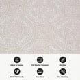thumbnail image 6 of World Rug Gallery Transitional Floral Circles Textured Flat Weave Indoor/Outdoor Area Rug - NATURAL 2'x7', 6 of 8