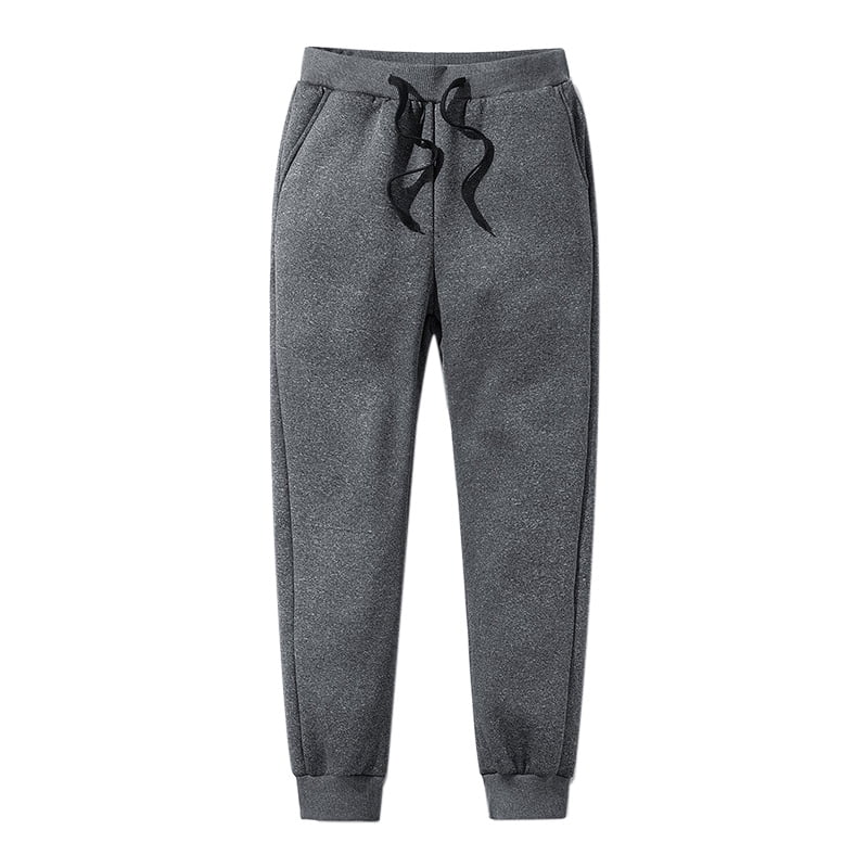 HRSR Man Thermals Fleece Trousers Thickened Fleece Lined Casual Sports