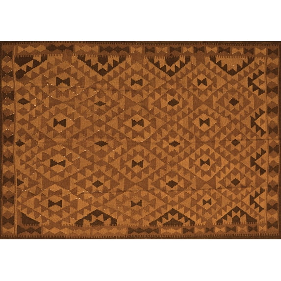 Ahgly Company Indoor Rectangle Southwestern Orange Country Area Rugs, 5' x 8'