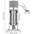 thumbnail image 3 of Manual Churros Maker Machine 5L, Churros & Sausage Filling Machine with 4 Stuffing Nozzles, Vertical Stainless Steel Stuffer for Family and  Use, 3 of 7