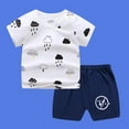 thumbnail image 2 of Fesfesfes Toddler Boys Cartoon Print Pattern Short Sleeve Clothes Summer Two-piece Sute, 2 of 3