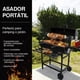 thumbnail image 4 of Asador de carbón Tipo barril  Acero Inoxidable con Spiedo Eléctrico y Ruedas, 4 of 6