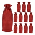thumbnail image 2 of 12 bolsas de Arpillera para botellas Macarena bolsas de regalo Reutilizables con cordón rojo, 2 of 8