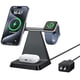 thumbnail image 1 of Estación de carga para múltiples dispositivos Apple: Woruda 3 en 1 Soporte de cargador inalámbrico magnético para iPhone Mag Safe - Base de carga de mesa de noche para iPhone 16 15 14 13 12 Pro Max Pl, 1 of 5