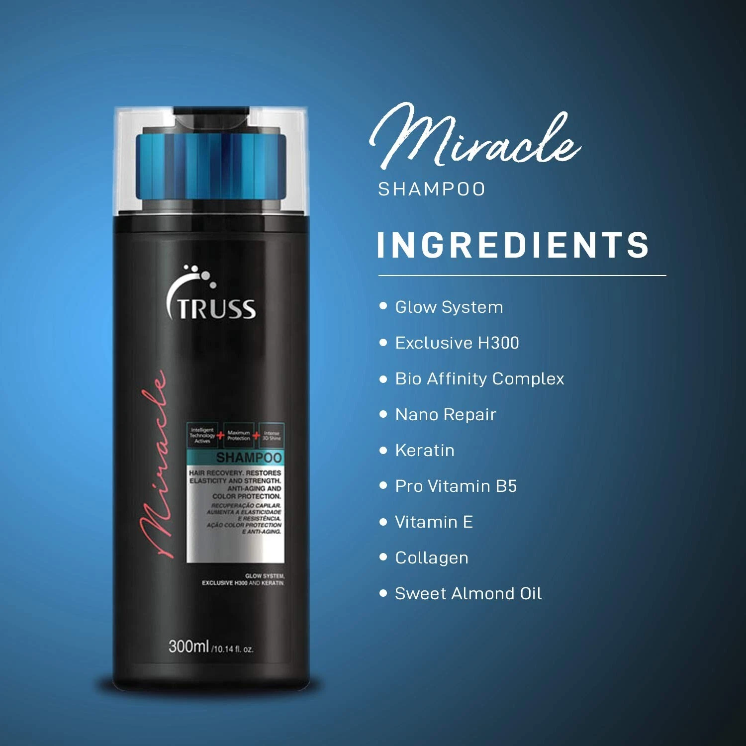 Truss Amino Miracle Heat Protectant Spray Bundle & Miracle Shampoo & Hair Mask