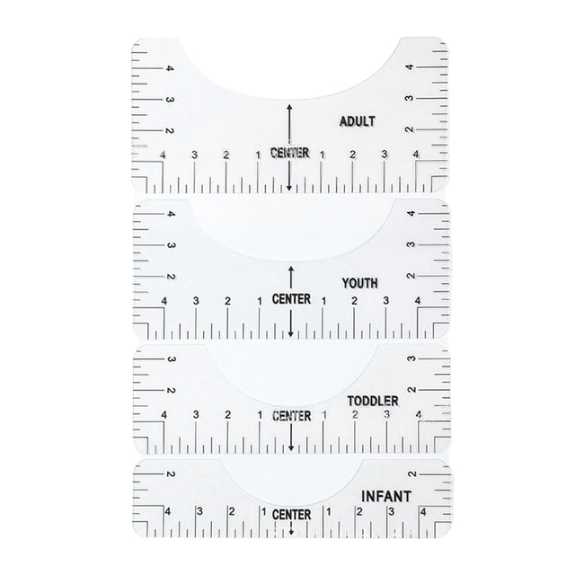 T Shirt Ruler, Wide Application Clear Scale T Shirt Alignment Tool for Vinyl Alignment