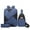 Blue BU, variant on Iumwxz Storage Cabinet Backpack Three Piece Set Large Capacity Usb Student Backpack Suitable for School and Outdoor Travel Computer Bag for Men and Women with Large Capacity Shelf Black Oxford Cloth