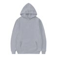 thumbnail image 4 of FAOWME Big Kids Girls Hoodies With Pocket Long Sleeved Letter Print Fashion Comfortable Loose Fit Sweatshirts For Daily Wear Grey 3-4 Years, 4 of 5