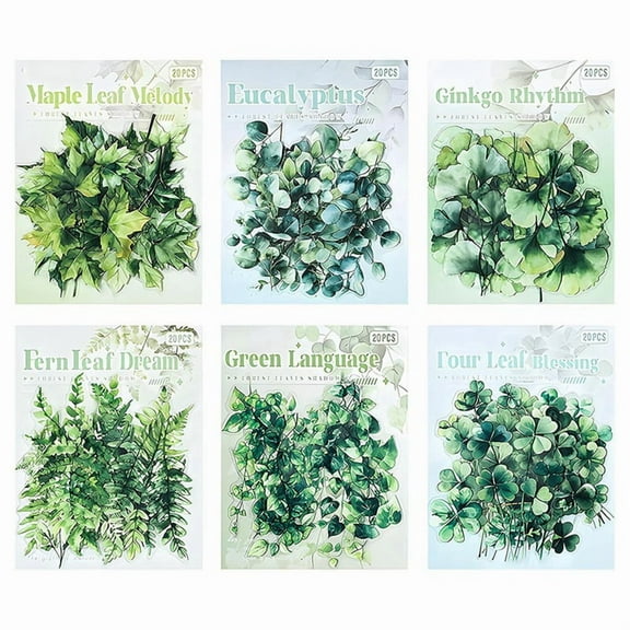 Lace Border Scrapbook Paper Set, 120 PCS -Plant Ephemera Pack for Junk Journaling