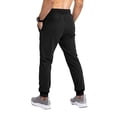 thumbnail image 3 of Zimjoy Athletic Pants for Men Casual Stretch Quick Dry Tapered Joggers Elastic Drawstring Active Pants for Workout, Running, Black L, 3 of 6