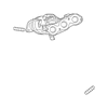 Genuine OE Mitsubishi Exhaust Manifold - 1555A482