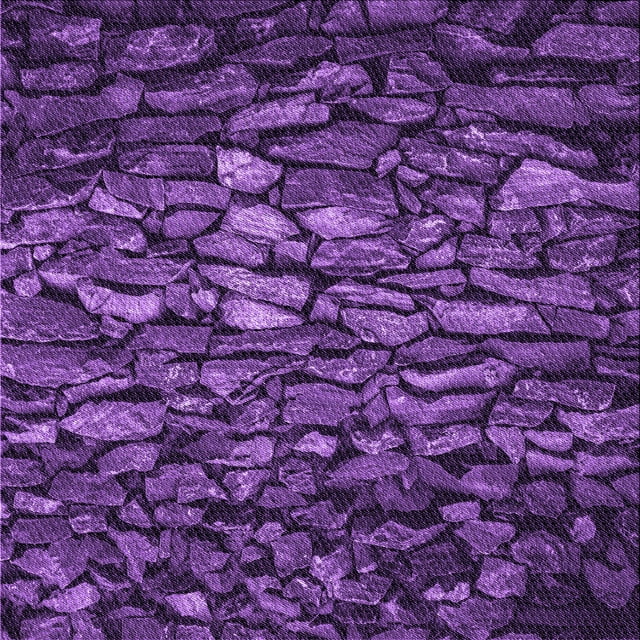 Ahgly Company Machine Washable Indoor Square Transitional Purple Iris Purple Area Rugs, 6' Square