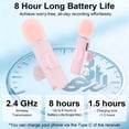 thumbnail image 2 of 3 in 1 AILKIN 2Pack Wireless Lavalier Microphones for iPhone Android,Plug-Play Mini Microphone,Noise Reduction,Clip on Lapel Mics for Video Recording Vlog,TikTok,YouTube,Interview,Pink, 2 of 7