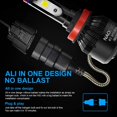 thumbnail image 4 of H11/H8/H9 LED Headlight Bulbs, Adjustable Beam Conversation Kit, 60W 6400LM 6500K Cool White Super Bright , Play and Plug, Halogen Replacement, 4 of 6