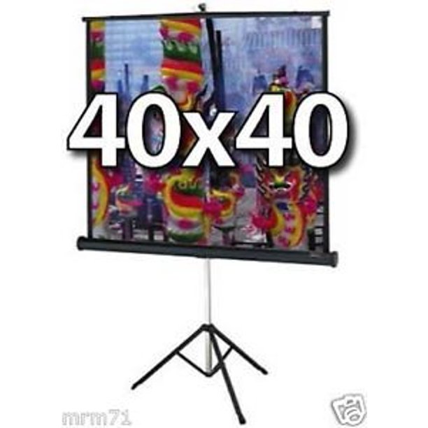 DALITE 89060 DALITEPORTABLETRIPODPROJECTIONSCREEN40x40MATTEWHITESURFACE