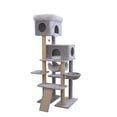 thumbnail image 1 of Extra Large Cat Tree for Big Cats & Multi-Cat Homes – Spacious Condos, Oversized Perches, Heavy-Duty Scratching Posts, 71.9" Tall, Grey, 1 of 9