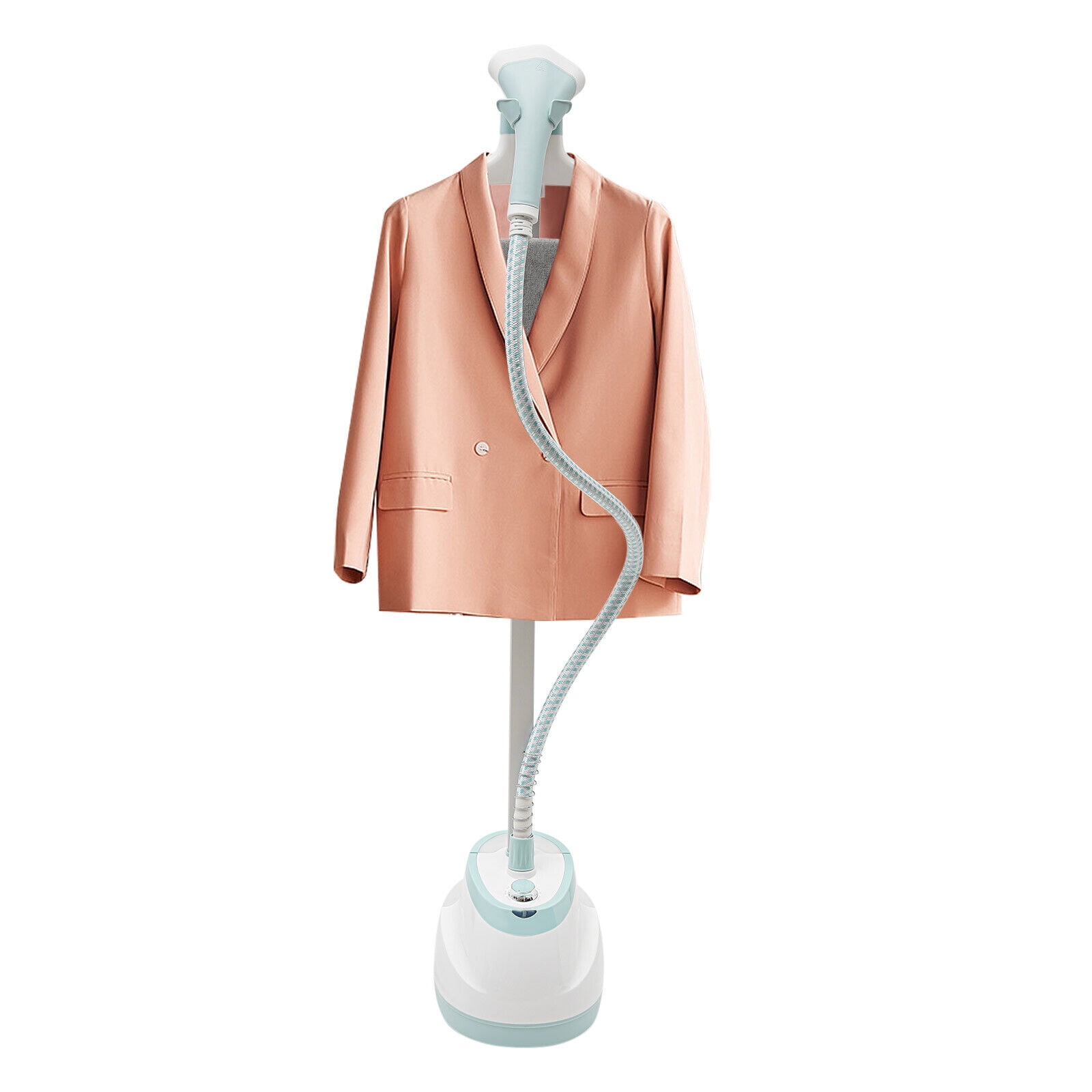 Standing Garment Steamer - Garment Hanger Steamer for Clothes Standing Flat Hanging with Ironing Board 98℃ - 10 Level Adjustment, Heats in 45 Seconds for 60+min Continuous Steaming (White)