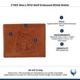 thumbnail image 5 of CTM  RFID Wolf Embossed Bifold Wallet (Men), 5 of 5