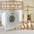 thumbnail image 3 of Babevy 68L Self Cleaning Cat Litter Box with APP Control, Dual Safety Protection & Odor Removal for Multiple Cats, 3 of 9