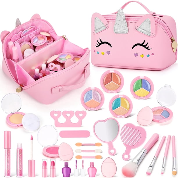Kit de Maquillaje lavable mibasies para Niñas con Bolsa Cosmética
