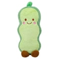 thumbnail image 2 of Cute Pea Pod Plush Pillow Stuffed Animal, Soft Green Bean Shape Couch Decor for Kids Adults, Kawaii Vegetable Toy for Bed Sofa Car, 1 Count, 2 of 6